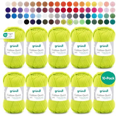 Gründl Cotton Quick Uni - 50g, 125m - Fio de algodão Gründl Cotton Quick Uni - 50g, 125m - Fio de algodão