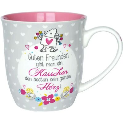 Mug Sheepworld - Amis drôles bisous cœur - 60cl Mug Sheepworld - Amis drôles bisous cœur - 60cl