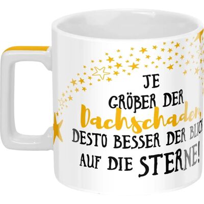 Mug en porcelaine jaune Sheepworld - 45 cl - Poignée carrée Mug en porcelaine jaune Sheepworld - 45 cl - Poignée carrée