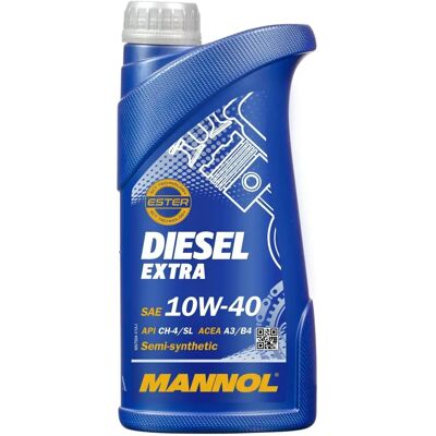 Motorolja Mannol 1L 10W40 - Diesel Extra - Viskositet 10W-40 Motorolja Mannol 1L 10W40 - Diesel Extra - Viskositet 10W-40