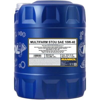 Λάδι Κινητήρα Mannol Multifarm STOU 10W-40 20L - Λάδι Κινητήρα Λάδι Κινητήρα Mannol Multifarm STOU 10W-40 20L - Λάδι Κινητήρα