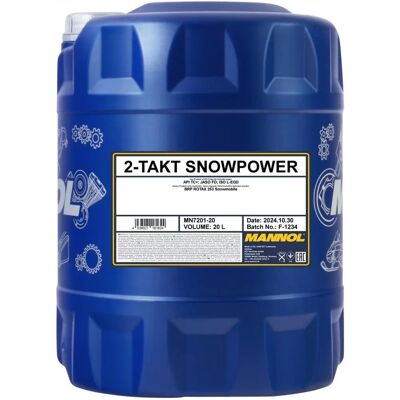 Mannol 20l συνθετικό λάδι 2-ταχυτήτων - Snowpower API TC+ JASO FD ISO L-EGD Mannol 20l συνθετικό λάδι 2-ταχυτήτων - Snowpower API TC+ JASO FD ISO L-EGD