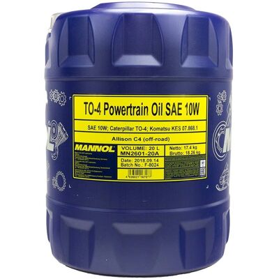 MANNOL 20L Transmission Oil - SAE 10W - Suitable for tractor and truck gears MANNOL 20L Transmission Oil - SAE 10W - Suitable for tractor and truck gears