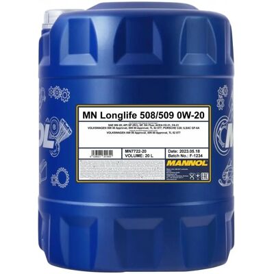 Mannol Longlife 508/509 0W-20 - Λάδι κινητήρα για VW, Audi, Seat, Skoda Mannol Longlife 508/509 0W-20 - Λάδι κινητήρα για VW, Audi, Seat, Skoda
