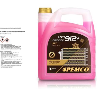 MANNOL 5l Pemco 912+ Kjølevæske - G12+ MANNOL 5l Pemco 912+ Kjølevæske - G12+