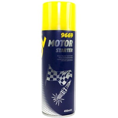 MANNOL Motor Starter Spray - Démarrage à froid pour voitures et motos - Publicité MANNOL Motor Starter Spray - Démarrage à froid pour voitures et motos - Publicité