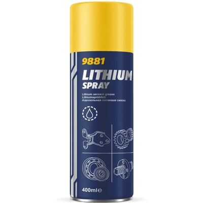 MANNOL Mn9881 Spray al Litio - Spray al litio per metallo e plastica MANNOL Mn9881 Spray al Litio - Spray al litio per metallo e plastica