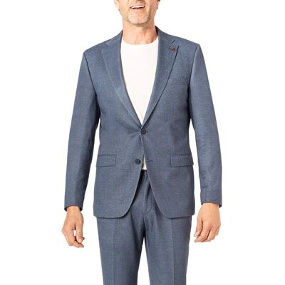 Roy Robson Model 52 Slim Fit Blauw Jersey Jasje - Kostuums Roy Robson Model 52 Slim Fit Blauw Jersey Jasje - Kostuums
