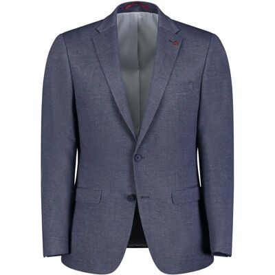 Roy Robson Modell 52 Slim Fit Blau Jersey Sakko - Kostuums Roy Robson Modell 52 Slim Fit Blau Jersey Sakko - Kostuums