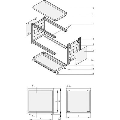 Schroff Ratiopacpro Air 19 Zoll Server Rack - 3/4U, 84U, 315mm, Belüftet Schroff Ratiopacpro Air 19 Zoll Server Rack - 3/4U, 84U, 315mm, Belüftet
