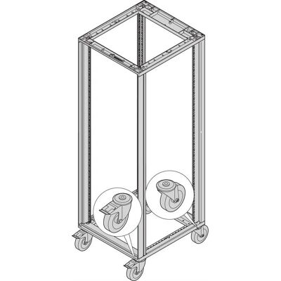 Schroff Modell 27230069 - Server Rack Zubehör mit 4x 125D 400kg Rädern Schroff Modell 27230069 - Server Rack Zubehör mit 4x 125D 400kg Rädern
