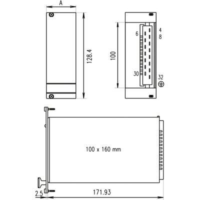 Schroff Server-Netzteil Frontplatte - 3U 6HP Max EMC Schutz Schroff Server-Netzteil Frontplatte - 3U 6HP Max EMC Schutz
