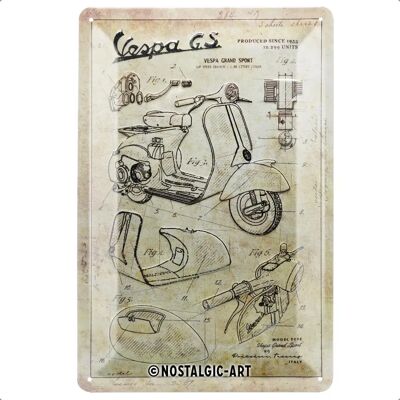 Nostalgic-Art Vespa Znak - 20x30cm - Europejski Urok - Do domu i kawiarni Nostalgic-Art Vespa Znak - 20x30cm - Europejski Urok - Do domu i kawiarni