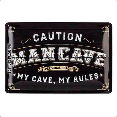 Nostalgic-Art Man Cave Sign - Steel, 20x30cm - Sign Nostalgic-Art Man Cave Sign - Steel, 20x30cm - Sign