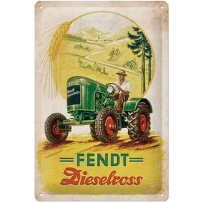 Nostalgic Art Fendt Dieselross indoor decorative plaque/sign Metal Multicolour - Decor for Tractor Fans Nostalgic Art Fendt Dieselross indoor decorative plaque/sign Metal Multicolour - Decor for Tractor Fans