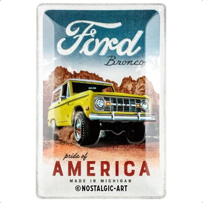 Nostalgic-Art Panneau Ford - Moyen - Fierté Bronco - Panneau Nostalgic-Art Panneau Ford - Moyen - Fierté Bronco - Panneau