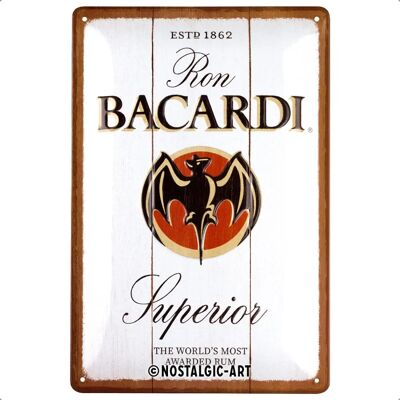 Nostalgic-Art Bacardi Panneau - Blanc - Panneau - Panneau - Publicité Nostalgic-Art Bacardi Panneau - Blanc - Panneau - Panneau - Publicité