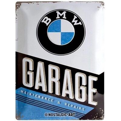 Pannello metallico vintage - Garage BMW - 30x40cm Pannello metallico vintage - Garage BMW - 30x40cm