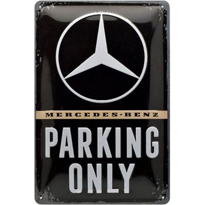 Mercedes-Benz Bord - Gegoten staal - Garage decoratie Mercedes-Benz Bord - Gegoten staal - Garage decoratie