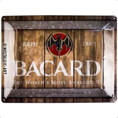 Bacardi Drewno Barrel Logo Tablica - Dekoracja do Baru i Kafejki Bacardi Drewno Barrel Logo Tablica - Dekoracja do Baru i Kafejki