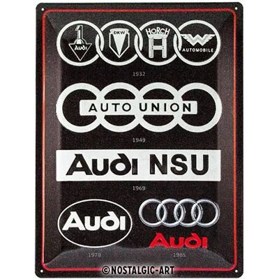 Vintage logo Audi metalowy plakat - 30x40cm - Plakat Vintage logo Audi metalowy plakat - 30x40cm - Plakat