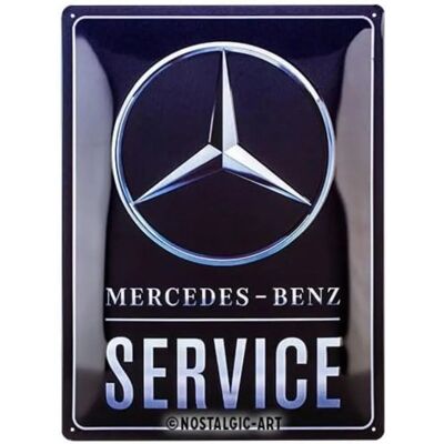 Nostalgic-Art Mercedes Service Sign - 30x40cm - Blue Nostalgic-Art Mercedes Service Sign - 30x40cm - Blue