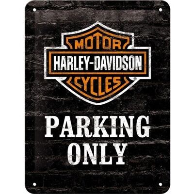 Harley-Davidson - Parking Only - 15x20 cm - Metall - Plaque Harley-Davidson - Parking Only - 15x20 cm - Metall - Plaque