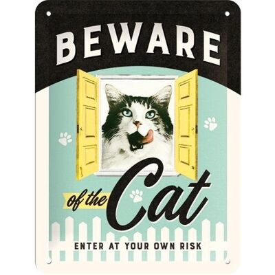 Nostalgic-Art - Beware of the Cat - multicolor - 15x20 cm Nostalgic-Art - Beware of the Cat - multicolor - 15x20 cm