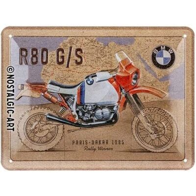 Nostalgic-Art BMW R80 G/S Paris Dakar Schild - 15x20cm - Schild Nostalgic-Art BMW R80 G/S Paris Dakar Schild - 15x20cm - Schild