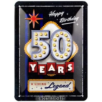 Nostalgic Art Plaque en Métal Anniversaire 50 Ans - Décoration Vintage Nostalgic Art Plaque en Métal Anniversaire 50 Ans - Décoration Vintage