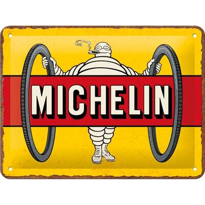 Nostalgic Art Retro tin sign - Michelin Tyres Bibendum Yellow – Vintage Decor Nostalgic Art Retro tin sign - Michelin Tyres Bibendum Yellow – Vintage Decor