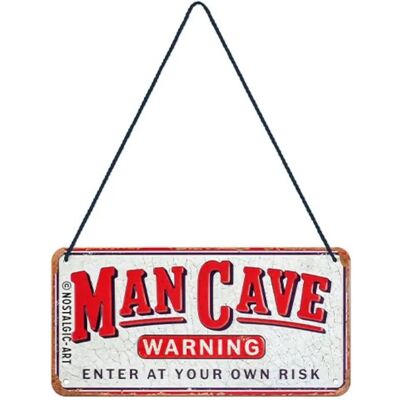 Nostalgic-Art Panneau Suspendu - 10x20cm - Man Cave Warn - Type de produit Nostalgic-Art Panneau Suspendu - 10x20cm - Man Cave Warn - Type de produit