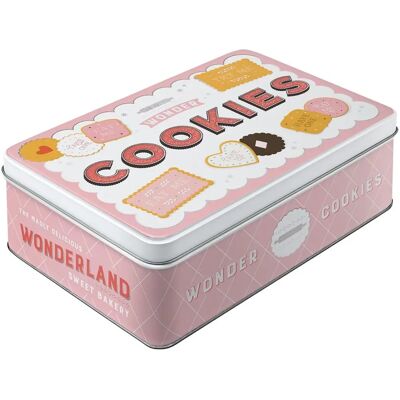 Wonder Cookies - Lata de Armazenamento Reta - 23x16x7cm - Lata de Armazenamento Wonder Cookies - Lata de Armazenamento Reta - 23x16x7cm - Lata de Armazenamento
