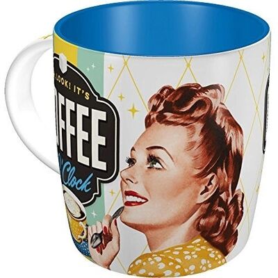Tazza da caffè Nostalgic Art Coffee O'Clock Design Vintage 330ml Tazza da caffè Nostalgic Art Coffee O'Clock Design Vintage 330ml
