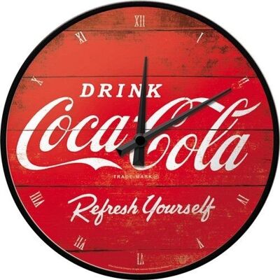 Horloge Murale Coca-Cola Quartz - Design Vintage - 31cm - Publicité Horloge Murale Coca-Cola Quartz - Design Vintage - 31cm - Publicité