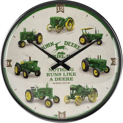 Vintage Nástěnné Hodiny John Deere - Model Chart - Skvělý Dárek pro Milovníky Traktorů Vintage Nástěnné Hodiny John Deere - Model Chart - Skvělý Dárek pro Milovníky Traktorů