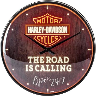 Nostalgic Art Harley Davidson Road Quarz-Uhr - Bunt Nostalgic Art Harley Davidson Road Quarz-Uhr - Bunt