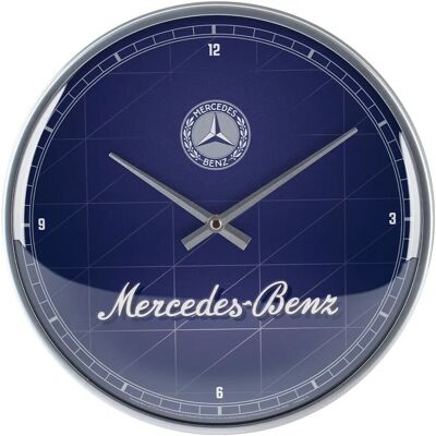 Mercedes-Benz Blue and Silver Wall Clock - Wall Clock Mercedes-Benz Blue and Silver Wall Clock - Wall Clock