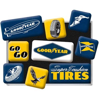Ensemble de 9 magnets Nostalgic-Art - Logos Goodyear - LatestBuy Ensemble de 9 magnets Nostalgic-Art - Logos Goodyear - LatestBuy