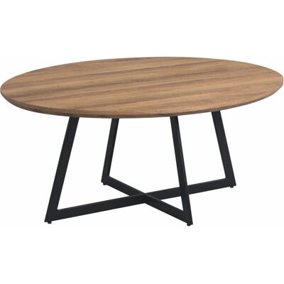 M2 Kollektion Yarra Couchtisch - Modern Handgefertigtes MDF Eiche Dekor - Schwarzer Metallrahmen M2 Kollektion Yarra Couchtisch - Modern Handgefertigtes MDF Eiche Dekor - Schwarzer Metallrahmen