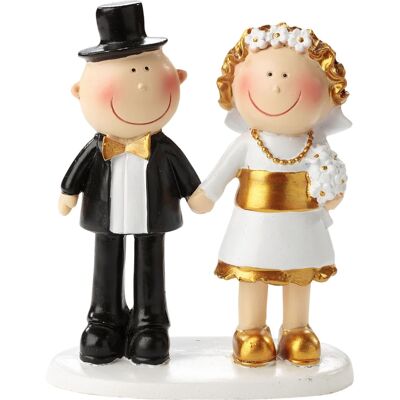 HobbyFun Jubiläums-Paarfigur - Schwarz - Gold - Weiß HobbyFun Jubiläums-Paarfigur - Schwarz - Gold - Weiß
