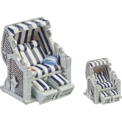 HobbyFun - Strandkorb Figur - Blau HobbyFun - Strandkorb Figur - Blau