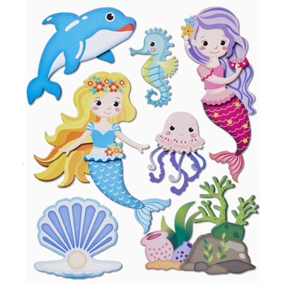 HobbyFun 3D Meerjungfrau Sticker - Kinderaufkleberset HobbyFun 3D Meerjungfrau Sticker - Kinderaufkleberset