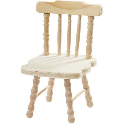 HobbyFun 3270 516 - Natur - Mini-Möbel Stuhl HobbyFun 3270 516 - Natur - Mini-Möbel Stuhl