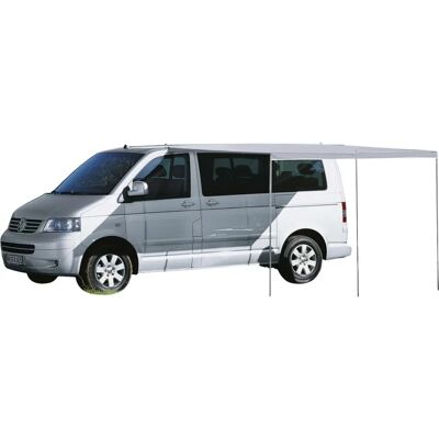 Auvent solaire Berger pour bus & caravane - Ombre & fixation à la gouttière - Publicité Auvent solaire Berger pour bus & caravane - Ombre & fixation à la gouttière - Publicité