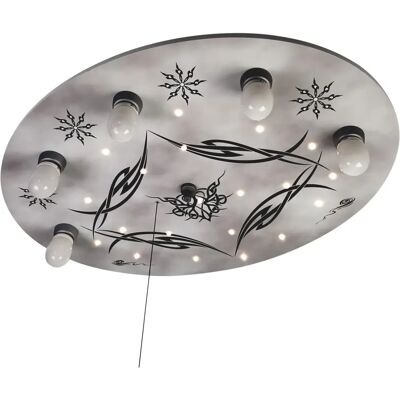 Niermann Gothic Plafondlamp - 5 Vlammen, Hout, Made in Germany Niermann Gothic Plafondlamp - 5 Vlammen, Hout, Made in Germany