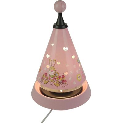 Niermann Bungee Bunny Lampada da Tavolo Rosa con Proiezione di Cuori Niermann Bungee Bunny Lampada da Tavolo Rosa con Proiezione di Cuori
