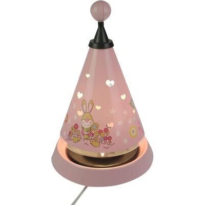 Niermann Bungee Bunny Lampada da Tavolo Rosa con Proiezione di Cuori Niermann Bungee Bunny Lampada da Tavolo Rosa con Proiezione di Cuori