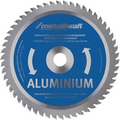 Metallkraft Alu. Kreissägeblatt Ø 355mm - Robust & Scharf Metallkraft Alu. Kreissägeblatt Ø 355mm - Robust & Scharf