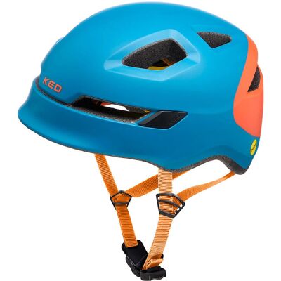 KED Pop Kinder Fahrradhelm - M, Petrol Orange, Blau, 52-56cm - Fahrradhelm KED Pop Kinder Fahrradhelm - M, Petrol Orange, Blau, 52-56cm - Fahrradhelm